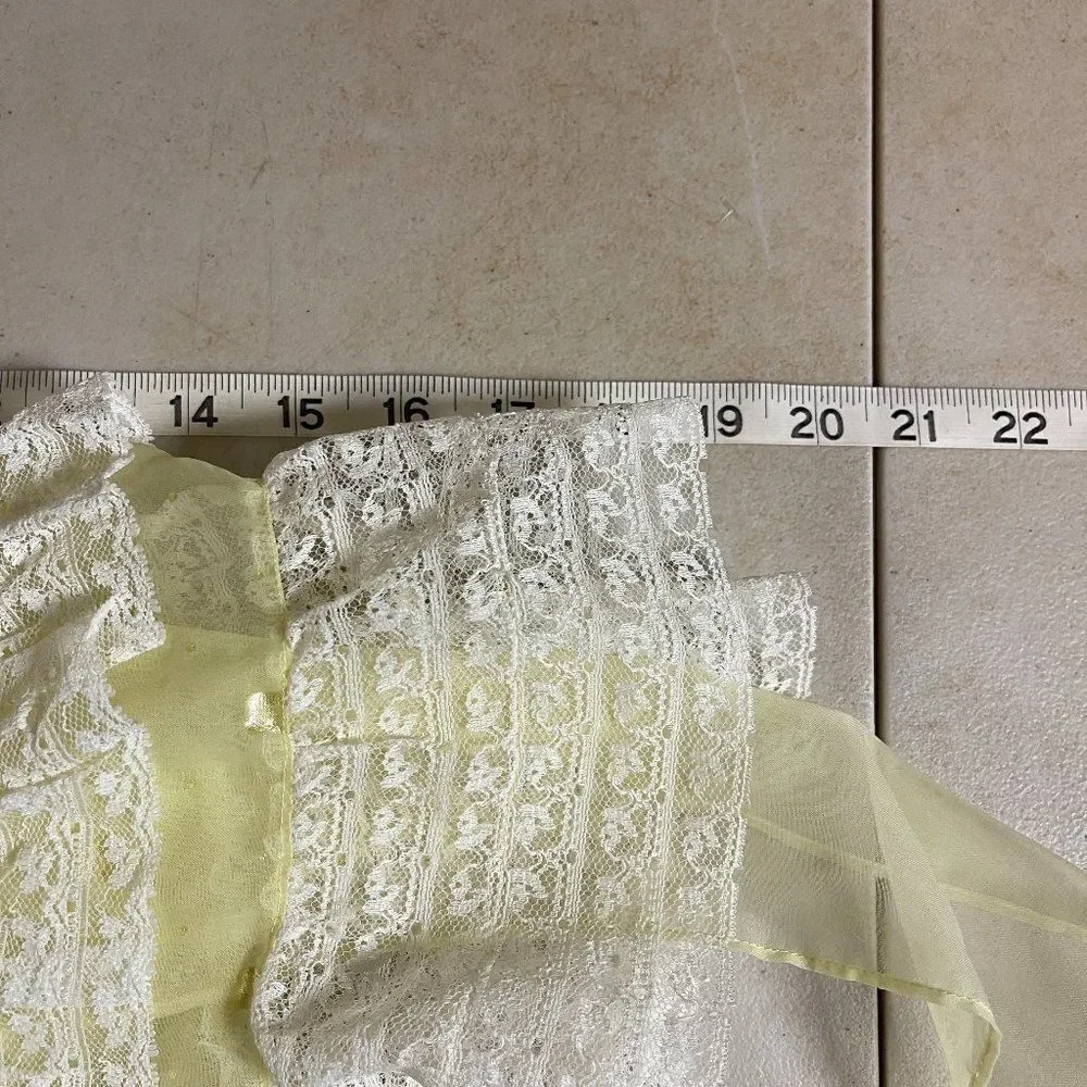 Vintage Apron-Yellow Sheer Lace 50's
